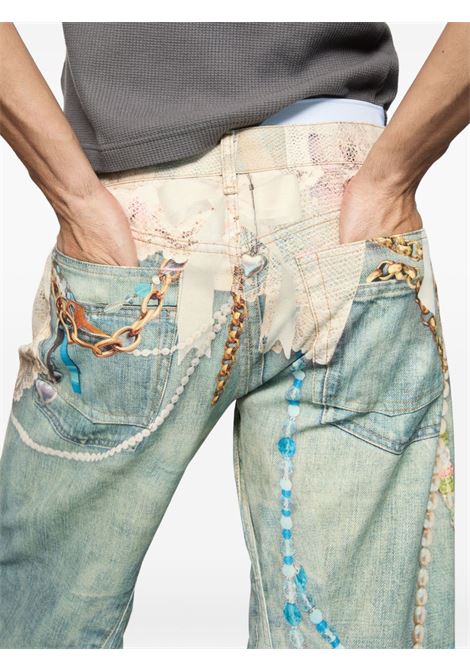 jeans loose fit 2006 uomo bianco e verde ACNE STUDIOS | BK0702AET